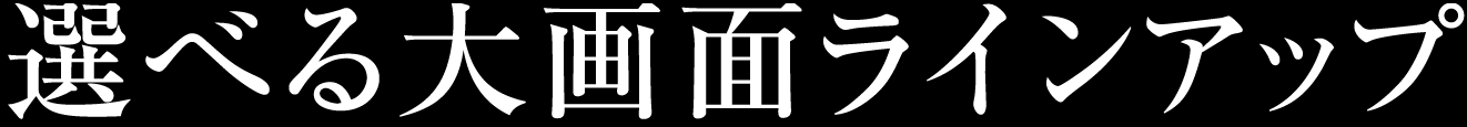 選べる大画面ラインアップ